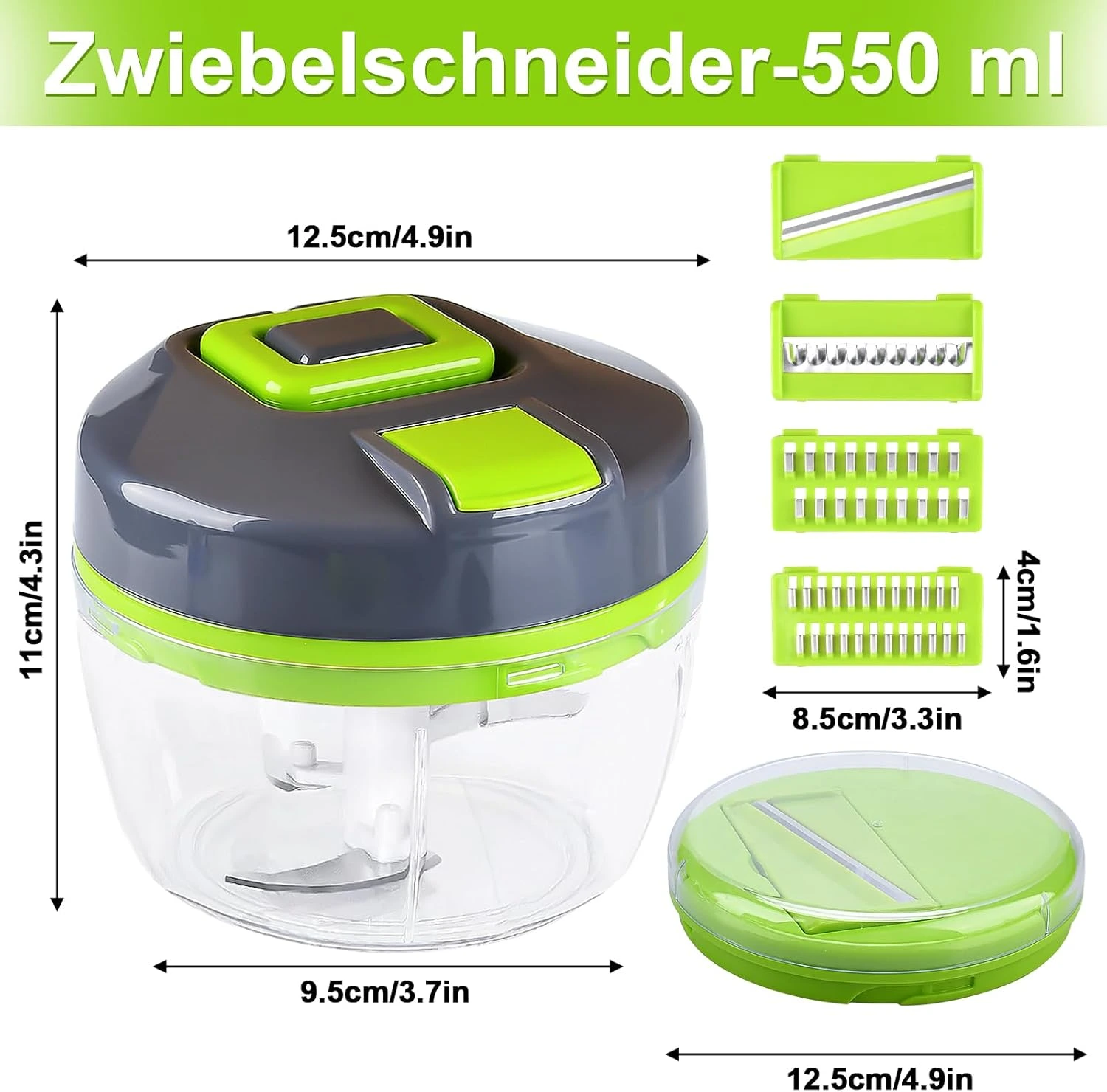 Multi Functional Vegetable Cutter with 4 Interchangeable Blades - Image 5