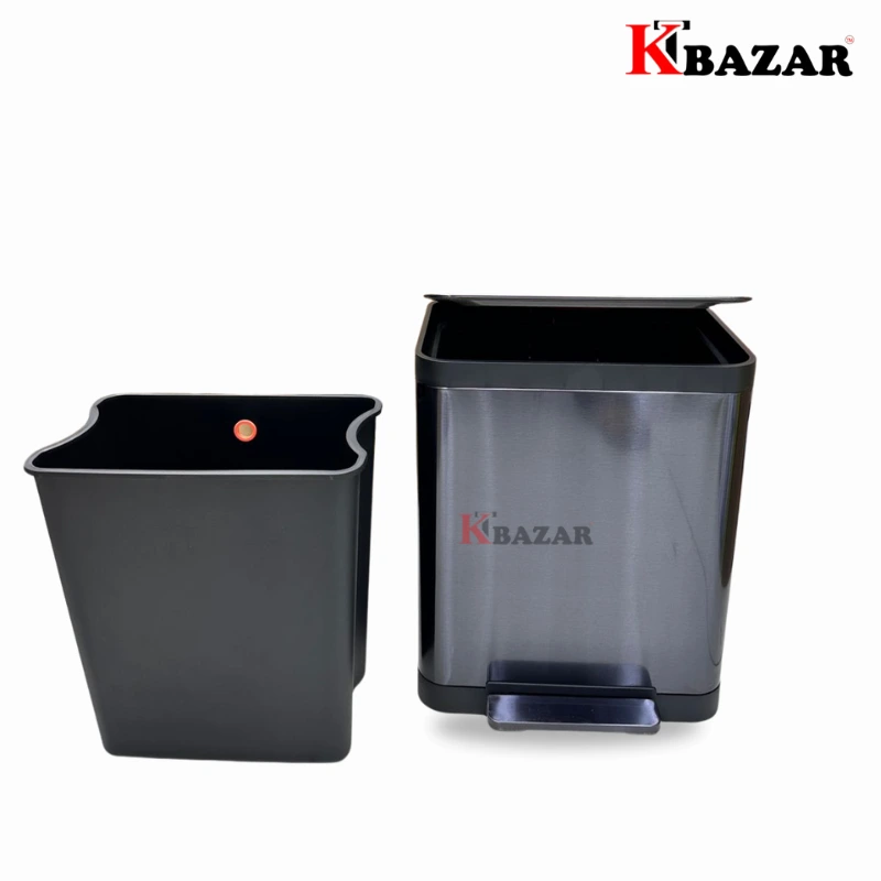 High-quality Stainless Steel Hydraulic Dustbin 25 Litre for Kitchen - Image 2