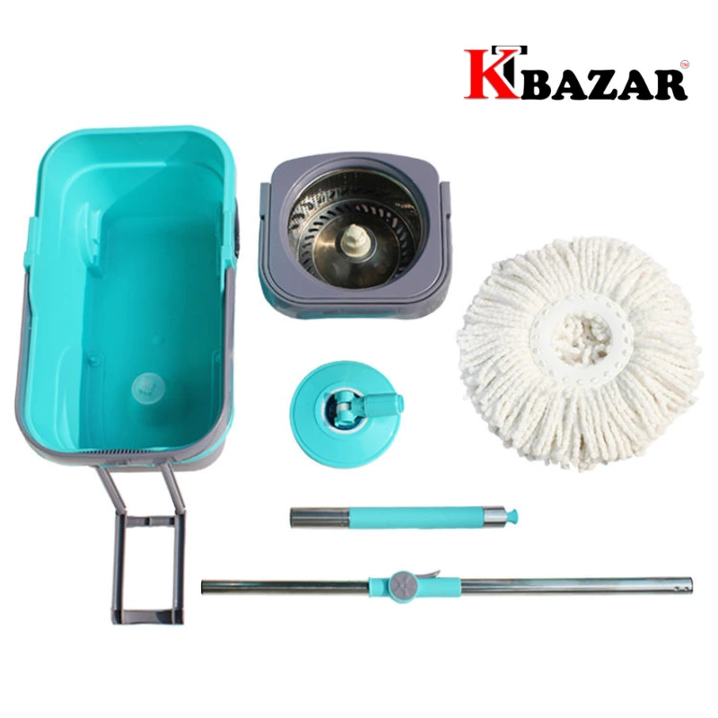 Magic 360 Spin Mops Floor cleaning (Pink & Cyan) - Image 2