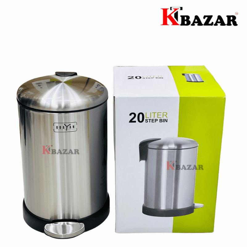 High-quality Stainless Steel Hydraulic Dustbin 20 Litre Round