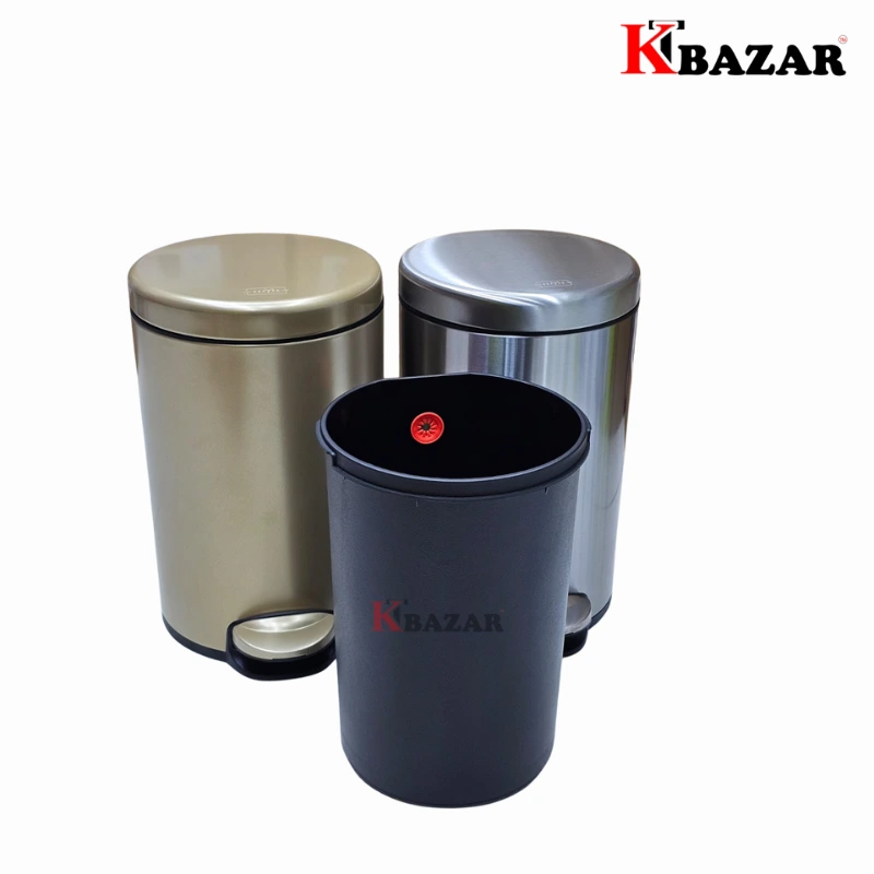 High-quality Stainless Steel Hydraulic Dustbin 8 Litre - Image 2