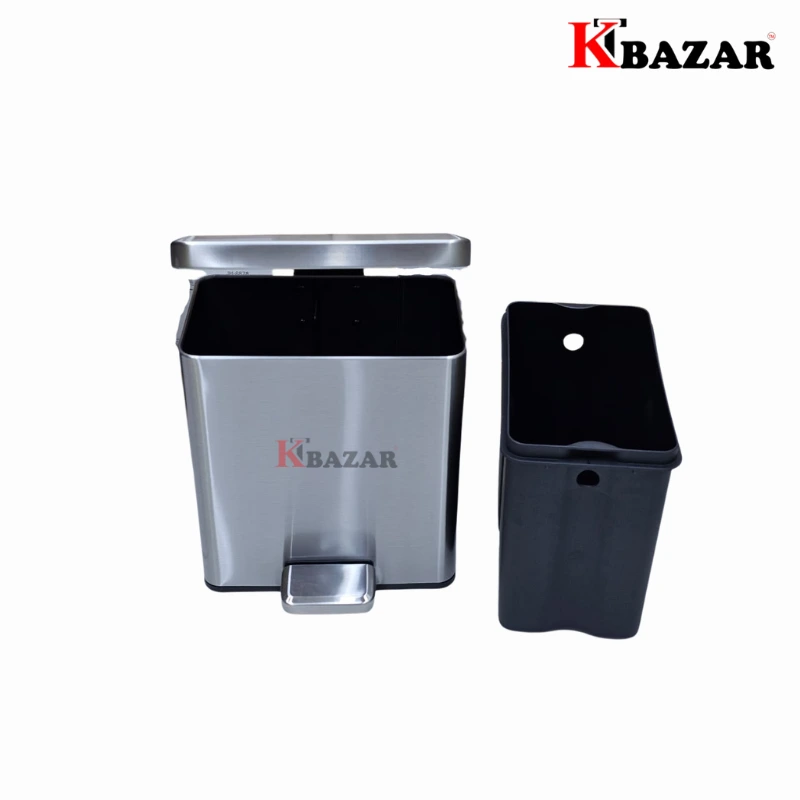 High-quality Stainless Steel Hydraulic Dustbin 6 Litre Square - Image 2