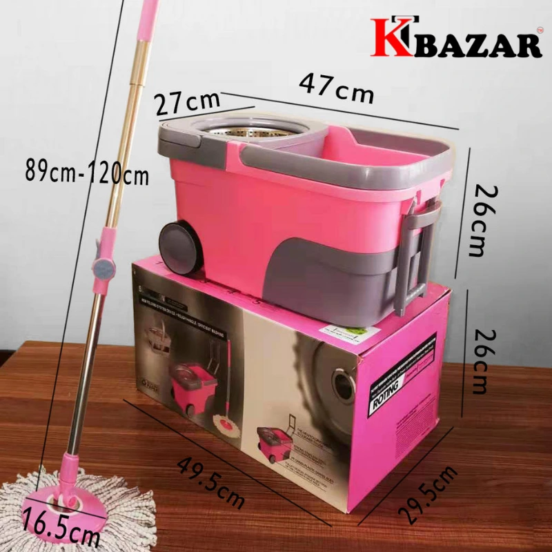 Magic 360 Spin Mops Floor cleaning (Pink & Cyan) - Image 3