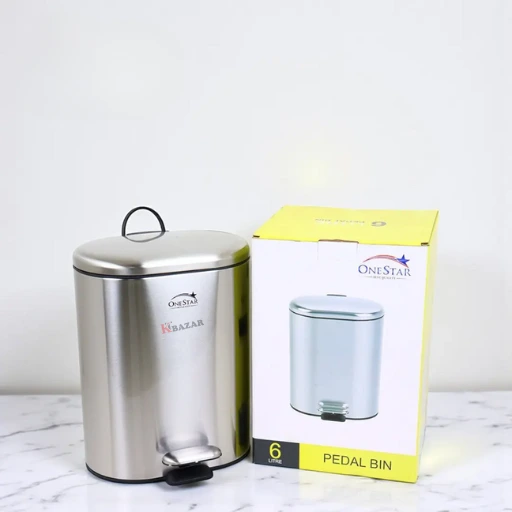Round-Rect. Stainless Steel Pedal Bin 6 & 12 Litre - Image 9