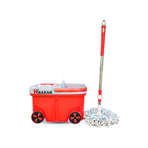 8 Wheel BMW Mop Bucket 20 Litre (Blue & Red)